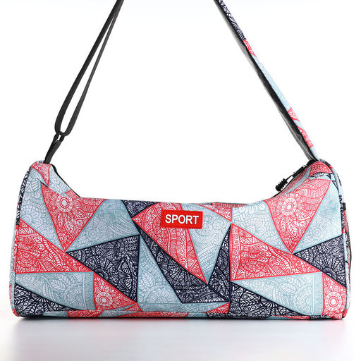 Сумка спортивная на молнии TEXTURA, боковой карман-сетка, регулируемый ремень, средний размер, красная