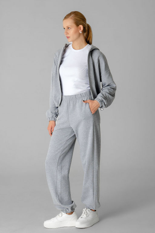 Арт. 2545 Костюм женский с брюками 44-50 (4 шт) Цвет:серый меланж