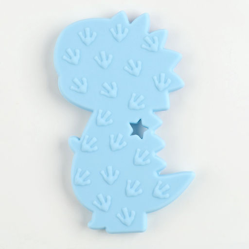 Прорезыватель силиконовый для зубов «Динозаврик», от 0 мес., голубой