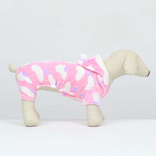 Комбинезон Любовь с капюшоном, размер S (ДС 25 см, ОГ 35 см, ОШ 25 см), розовый - Simaland фото 4