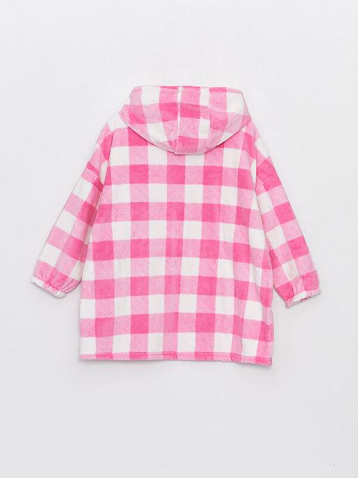 Kap??onlu Ekose Uzun Kollu K?z ?ocuk Pel?? Pijama ?st - Waikiki фото 2