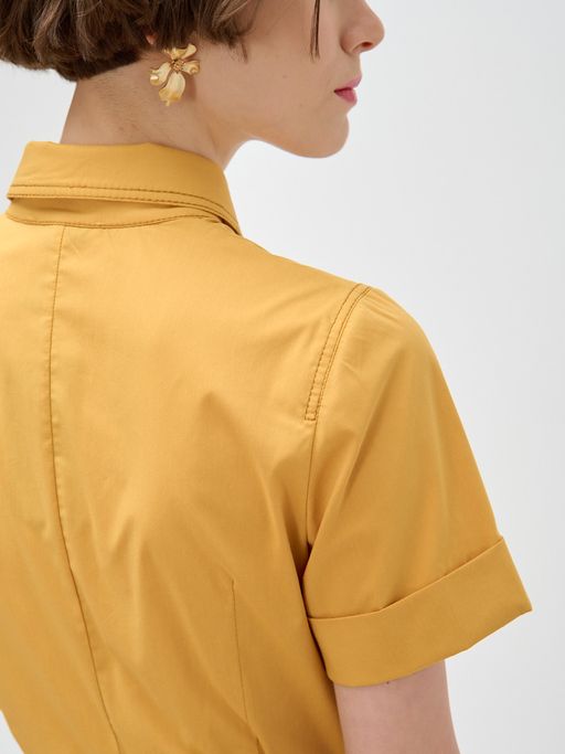 Платье из однотонного хлопка