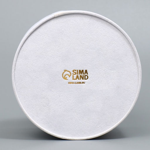 Коробка шляпная бархатная С Новым годом, белая, 12 х 12 см - Дарите счастье фото 6