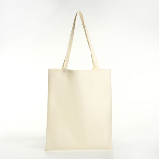 Сумка текстильная шопер без застёжки, 33×0.5×38 см, молочная