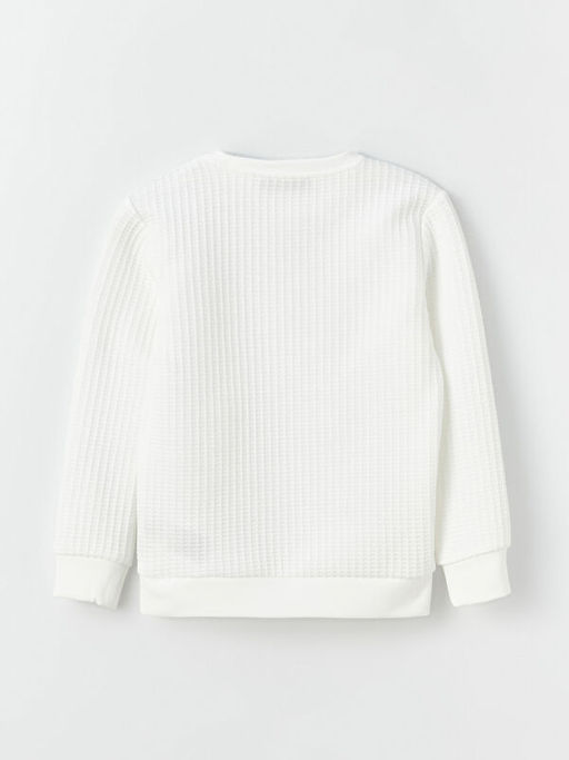 Bisiklet Yaka Uzun Kollu Erkek ?ocuk Sweatshirt - Waikiki фото 3