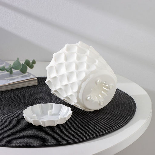 Горшок для цветов с поддоном Wave, 1.4 л, d=14.5 см, пластиковый, белоснежный - Simaland фото 3