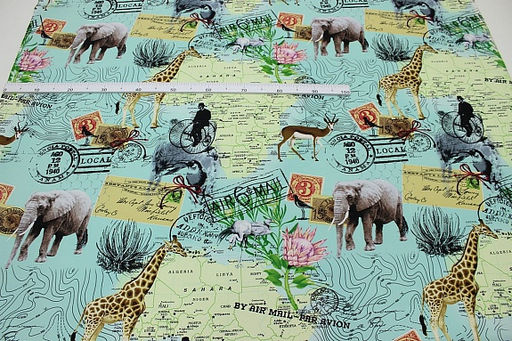 Интерьерный хлопок Континент цв.мятно-бирюзовый, ш.1.5м, хлопок-100%, 250гр/м.кв - Купава фото 3