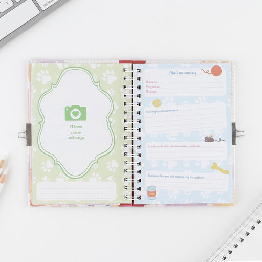 Анкета на замочке, в твердой обложке А6, 40 листов Мои школьные друзья