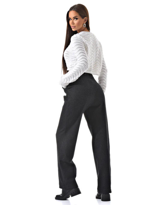 Теплые брюки из драпа c высокой посадкой - А+б коллекция фото 21