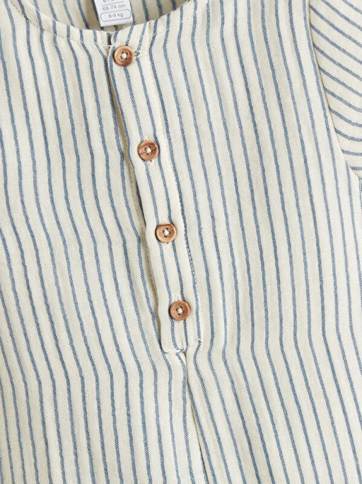 ?izgili Pamuklu Erkek Bebek Tulum