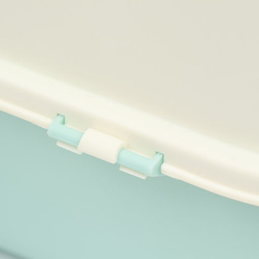 Туалет закрытый, 36×51×34 см, с откидным верхом, пластик, голубой