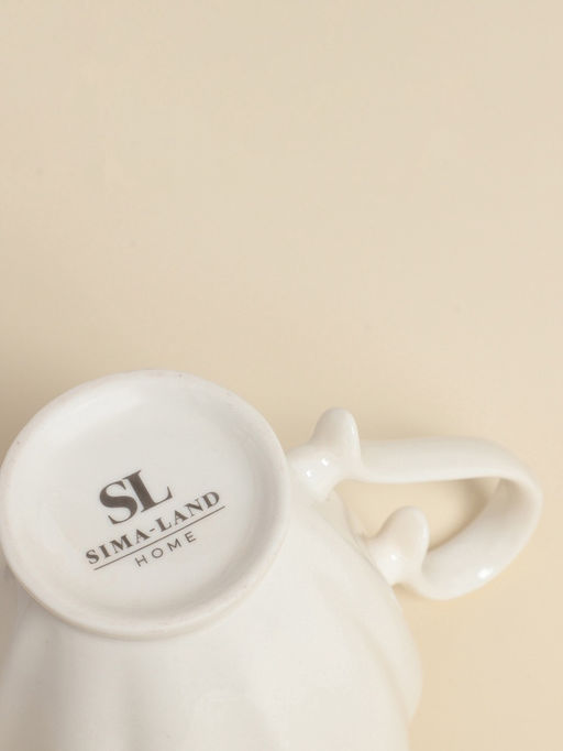 Молочник SL Home «Аманде», 350 мл, 14×8.7×12.5 см, фарфор, белый