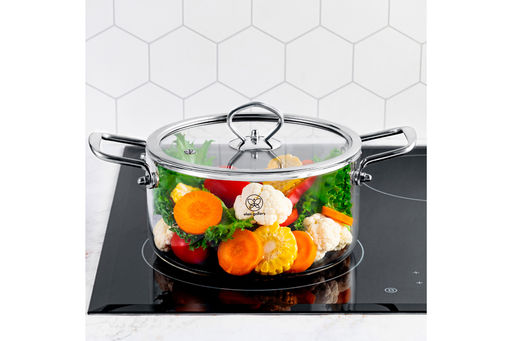 Кастрюля 2,5 л 30*20*14,5 см "Crystal glass" с крышкой