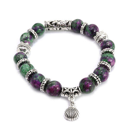 Браслет Пандора Цоизит оберег на богатство и удачу d-10мм