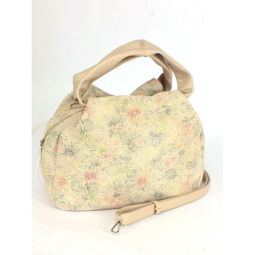 Сумка женская натуральная кожа ADEL-318/ММ (отделка ИСК/КОЖА) . 1 отд, плечевой ремень, бежевый 263988