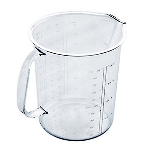 Кружка мерная пластмассовая 1л, 17,5х12,5х14см (Россия)