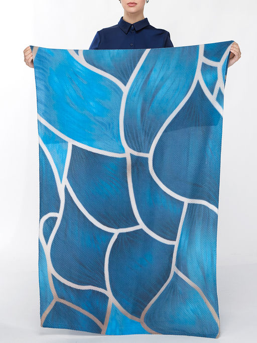 Большой, мягкий, тонкий и очень нежный двусторонний палантин с рисунком - Tantino фото 10