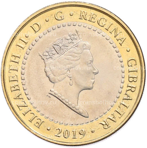 Монета 2 фунта 2019 года Гибралтар Островные игры