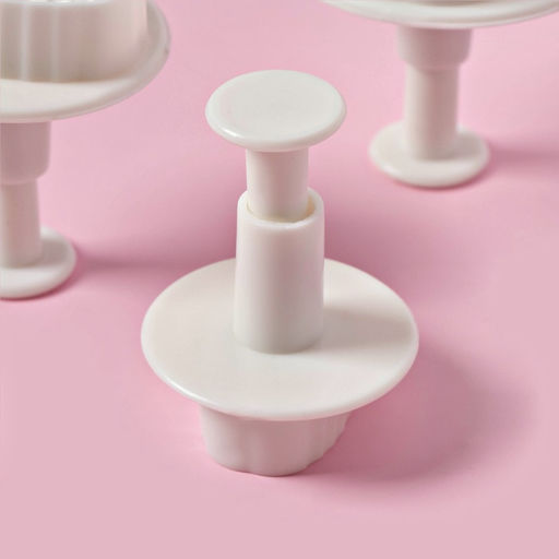 Плунжеры кондитерские Доляна Лист, набор 3 шт., d=3.2/4/5 см, пластик, белые  фото 10