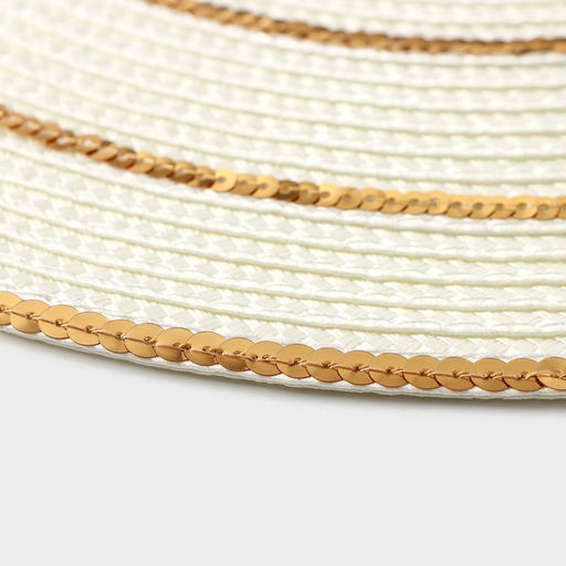 Салфетки сервировочные на стол Доляна, 4 шт., d=38 см, белые с золотым узором  фото 5