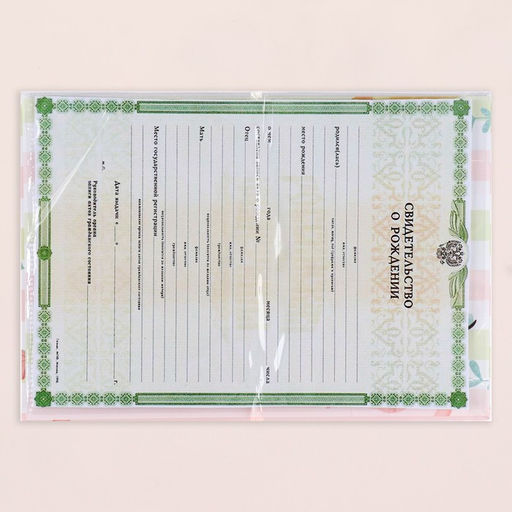 Папка под свидетельство о рождении Весёлые зверята жираф, А5 - Дарим красиво фото 5