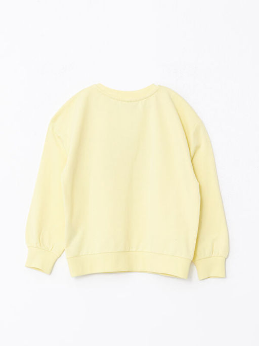 Bisiklet Yaka Bask?l? Uzun Kollu K?z ?ocuk Sweatshirt - Waikiki фото 2