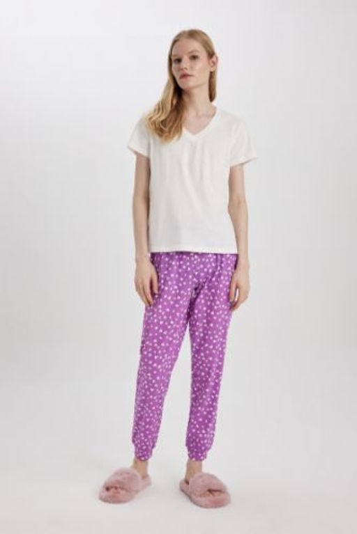 Fall in Love Regular Fit Casual Kalp Desenli Pijama Alt?