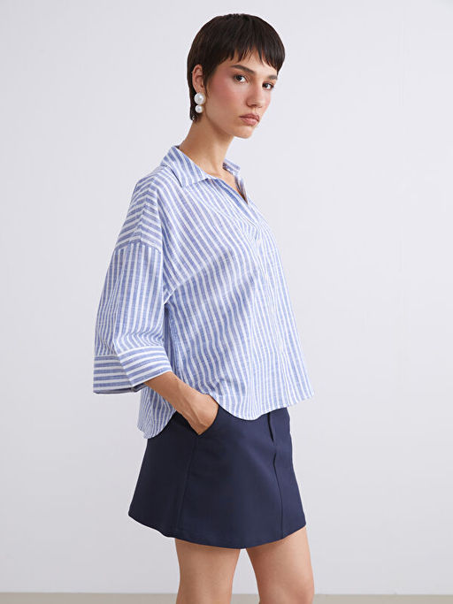 ?izgili Oversize Kad?n G?mlek