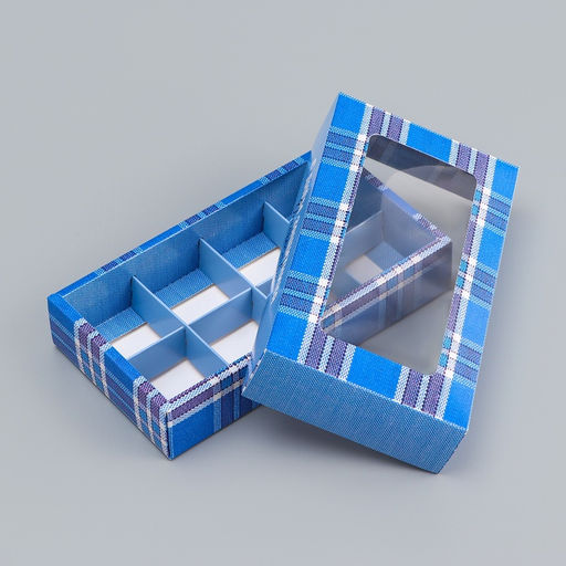 Цена за 2 шт. Коробка складная для 8 конфет С Днем защитника Отечества, 9.8?17.7?3.5 см