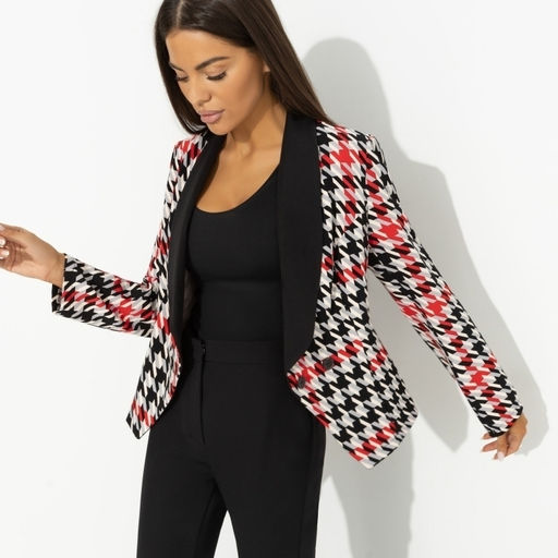 Жакет приталенный с подплечниками Невероятно прекрасна (красный мак) - Charutti фото 6