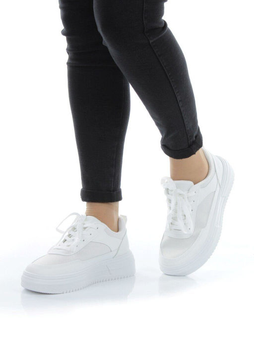 05-6180-36 WHITE Кроссовки женские (искусственные материалы) - No name фото 2
