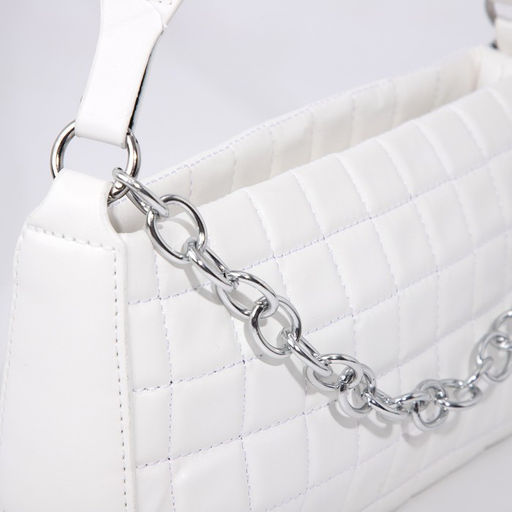 Сумка-багет на молнии, цвет белый - Simaland фото 4