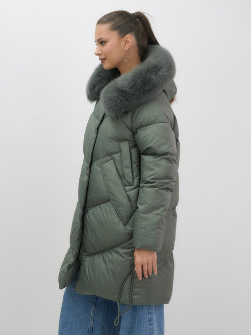 Пальто куртка зимнее утепленное с мехом и капюшоном Бренд: Visdeer  фото 3