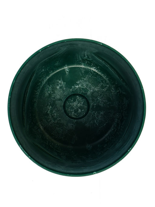 Кашпо для цветов «Микрит», 1 л, d=15 см, h=14 см, со вставкой, пластиковое, зелёное