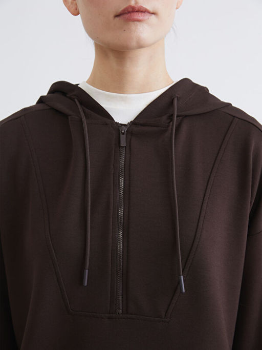 Kap??onlu Oversize Kad?n Sweatshirt Tunik