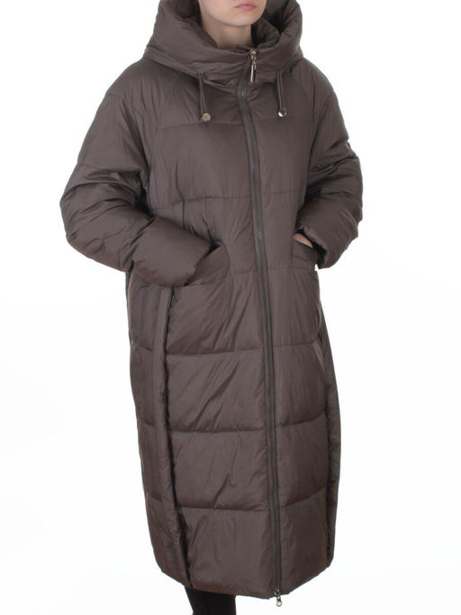 8891 DK. GRAY Пальто зимнее женское (200 гр. холлофайбер)