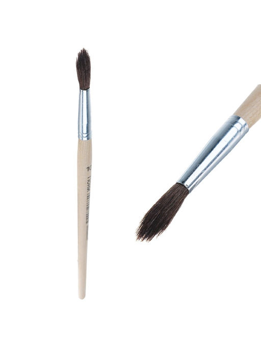 Цена за 10 шт. Кисть для рисования, пони, № 10, круглая, деревянная ручка, международный размер