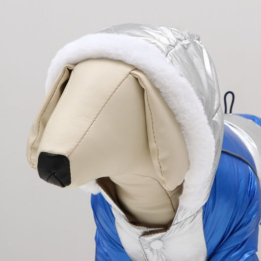 Комбинезон Блик с утяжкой, размер 12 (ДС 28 см, ОГ 38 см, ОШ 27 см), серебряно-синий - Simaland фото 5