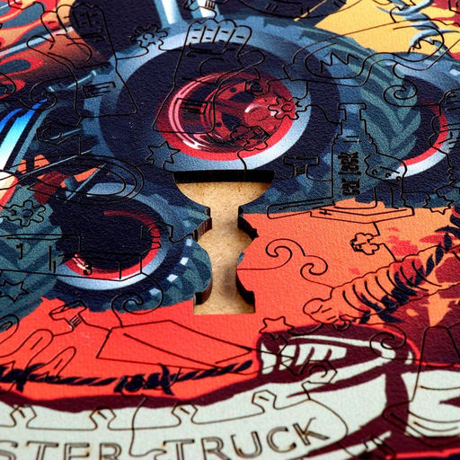 Фигурный пазл в рамке «Монстер трак», 55 деталей