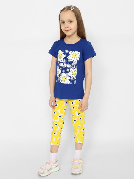 CRB wear/CSKG 63579-41-373 Футболка для девочки,темно-синий/Ex.Cherubino  фото 2