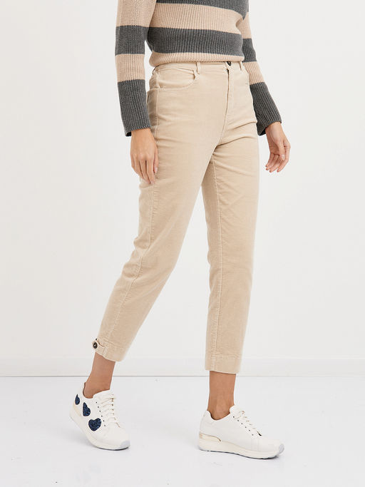 брюки женские укороченные из микровельвета - Glenfield фото 6