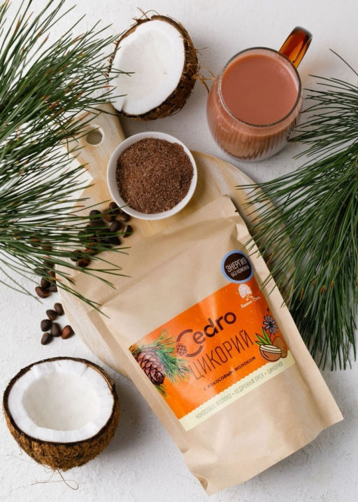Кедровый напиток с цикорием и кокосовым молоком, 250 г - Сибирский кедр фото 2