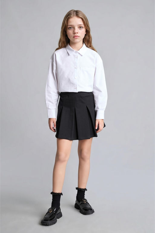 %100 Pamuk Regular Fit Uzun Kollu Oxford G_mlek K_z _ocuk - Defacto фото 2