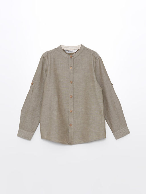 Hakim Yaka Uzun Kollu Erkek ?ocuk G?mlek