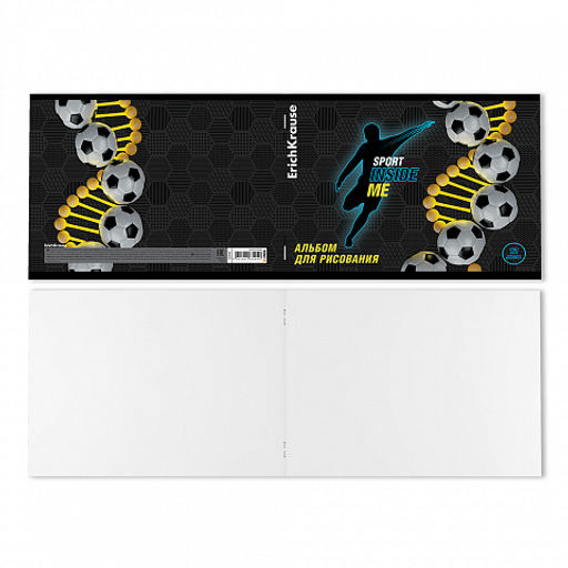 Цена за 4 шт. Альбом для рисования на скобе ErichKrause Sport DNA, А4, 12 листов фото 6