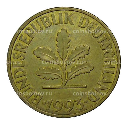 Монета 10 пфеннигов 1993 года D Германия