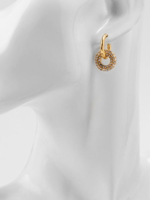 Серьги со съёмным элементом Трансформер круги, цвет золото с серебром