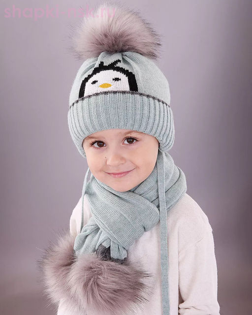 03-60-D Комплект детский (шапка+шарф) (48-50)