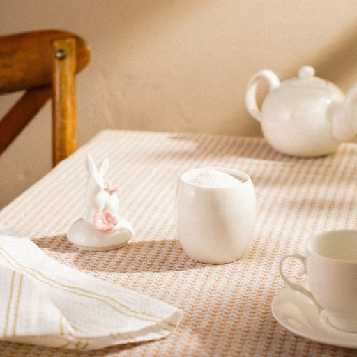 Банка для сыпучих SL Home «Лесные кролики», 220 мл, 7.5×16 см, фарфор, белая