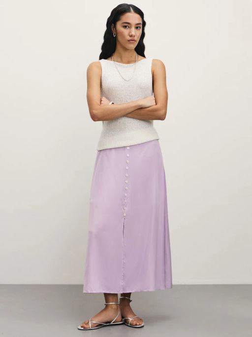 Юбка миди на декоративных пуговицах / Zarina  фото 2